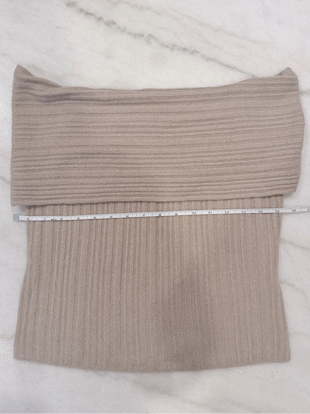 A&F Ribbed Foldover Off-the-Shoulder Sweater Top (Small) - Picture 3 of 4